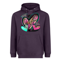 Plum race hearts Heavyweight Hoodie - Zillion Design Studio