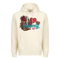 Tofu valentines day howdy and boots Premium Hoodie - AdoDesignShop
