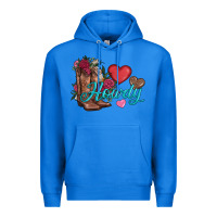 True Royal valentines day howdy and boots Premium Hoodie - AdoDesignShop