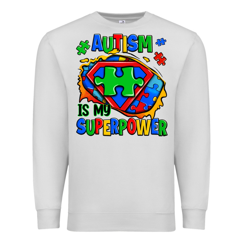 Autism Is My Superpower Ripped Shirt Premium Sweatshirt by Zillion Design Studio | Teevron