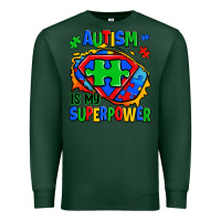 Sports Green autism is my superpower ripped shirt Premium Sweatshirt - Zillion Design Studio
