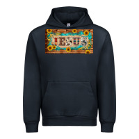 Navy jesus western patterns license plate template Urban Hoodie - BarkalooDesign