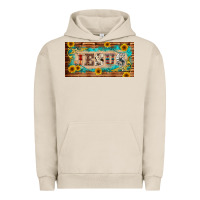 Pigment French Oak jesus western patterns license plate template Urban Hoodie - BarkalooDesign