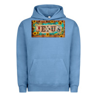 Pigment Pebble Blue jesus western patterns license plate template Urban Hoodie - BarkalooDesign