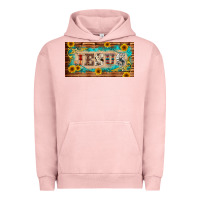 Pigment Salmon jesus western patterns license plate template Urban Hoodie - BarkalooDesign