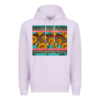Lilac western sunflowers turquoise Premium Hoodie - Artiststas