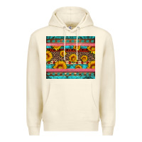 Sandshell western sunflowers turquoise Premium Hoodie - Artiststas