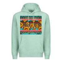 Seafoam western sunflowers turquoise Premium Hoodie - Artiststas