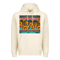 Tofu western sunflowers turquoise Premium Hoodie - Artiststas