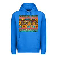 True Royal western sunflowers turquoise Premium Hoodie - Artiststas