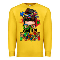 Lemon autism mom messy bun Premium Sweatshirt - Zillion Design Studio