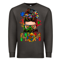 Smoke autism mom messy bun Premium Sweatshirt - Zillion Design Studio
