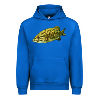 Cobalt Smallmouth Bass Fish Illustrations Urban Hoodie - LillyAllenDesigns