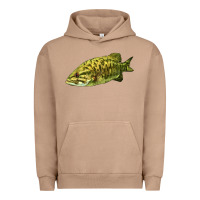 Pigment Burro Smallmouth Bass Fish Illustrations Urban Hoodie - LillyAllenDesigns