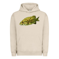 Pigment French Oak Smallmouth Bass Fish Illustrations Urban Hoodie - LillyAllenDesigns
