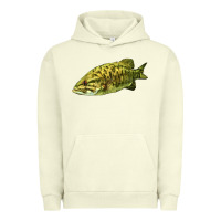 Pigment Pistachio Smallmouth Bass Fish Illustrations Urban Hoodie - LillyAllenDesigns