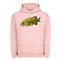 Pigment Salmon Smallmouth Bass Fish Illustrations Urban Hoodie - LillyAllenDesigns