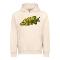 Sandshell Smallmouth Bass Fish Illustrations Urban Hoodie - LillyAllenDesigns