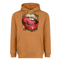 Meerkat strawberry lips with leopard Heavyweight Hoodie - texasbilliewilder