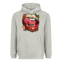 Moon Dust strawberry lips with leopard Heavyweight Hoodie - texasbilliewilder