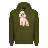 Army Green standart poodle Premium Hoodie - Artiststas