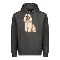 Charcoal Heather standart poodle Premium Hoodie - Artiststas