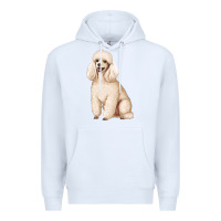 White standart poodle Premium Hoodie - Artiststas
