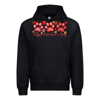 Black happy valentines day paws Urban Hoodie - NancyCooperArtShop
