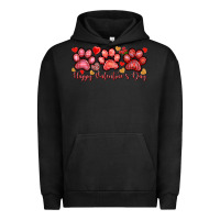Pigment Black happy valentines day paws Urban Hoodie - NancyCooperArtShop