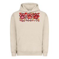 Pigment French Oak happy valentines day paws Urban Hoodie - NancyCooperArtShop