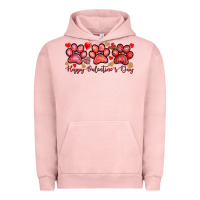 Pigment Salmon happy valentines day paws Urban Hoodie - NancyCooperArtShop