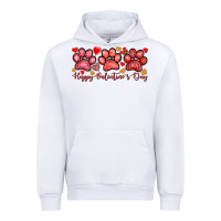 White happy valentines day paws Urban Hoodie - NancyCooperArtShop