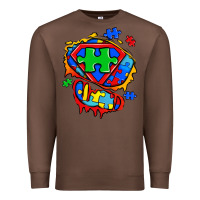 Chestnut autism superhero ripped tshirt Premium Sweatshirt - Zillion Design Studio