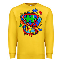 Lemon autism superhero ripped tshirt Premium Sweatshirt - Zillion Design Studio