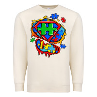 Sandshell autism superhero ripped tshirt Premium Sweatshirt - Zillion Design Studio