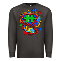 Smoke autism superhero ripped tshirt Premium Sweatshirt - Zillion Design Studio