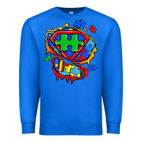 True Royal autism superhero ripped tshirt Premium Sweatshirt - Zillion Design Studio