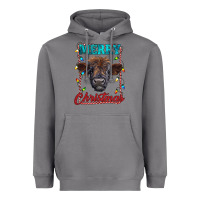 Storm merry christmas highland calf baby cow Heavyweight Hoodie - RanaPortraitStore