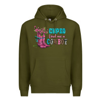 Army Green velantines day cupid find me a cowboy Premium Hoodie - AdoDesignShop