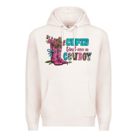 Pale Pink velantines day cupid find me a cowboy Premium Hoodie - AdoDesignShop