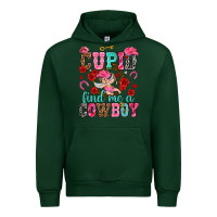 Forest Green cupid find me a cowboy Urban Hoodie - NancyCooperArtShop