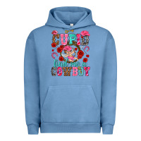 Pigment Pebble Blue cupid find me a cowboy Urban Hoodie - NancyCooperArtShop
