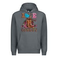 Rock valentines day love my cowboy Premium Hoodie - AdoDesignShop