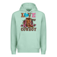 Seafoam valentines day love my cowboy Premium Hoodie - AdoDesignShop