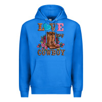 True Royal valentines day love my cowboy Premium Hoodie - AdoDesignShop