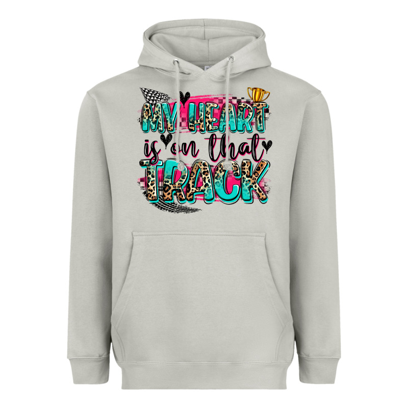 My Heart Is On That Track Heavyweight Hoodie by Zillion Design Studio | Teevron