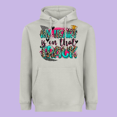 My Heart Is On That Track Heavyweight Hoodie Designed By Zillion Design Studio