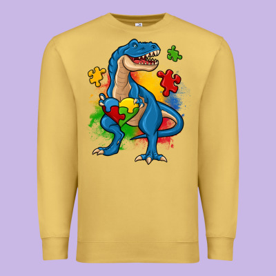 Autism Trex Premium Sweatshirt Designed By Zillion Design Studio