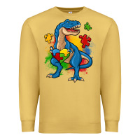 Antique Gold autism trex Premium Sweatshirt - Zillion Design Studio
