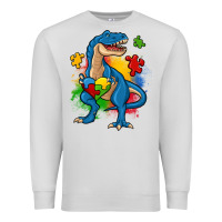 Dove Grey autism trex Premium Sweatshirt - Zillion Design Studio